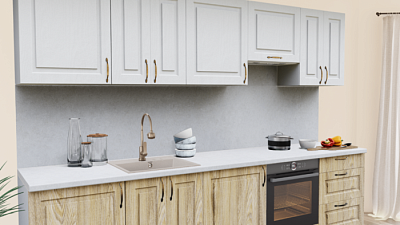 Кухня на заказ Дуб Арктик 1929 Ель карпатская